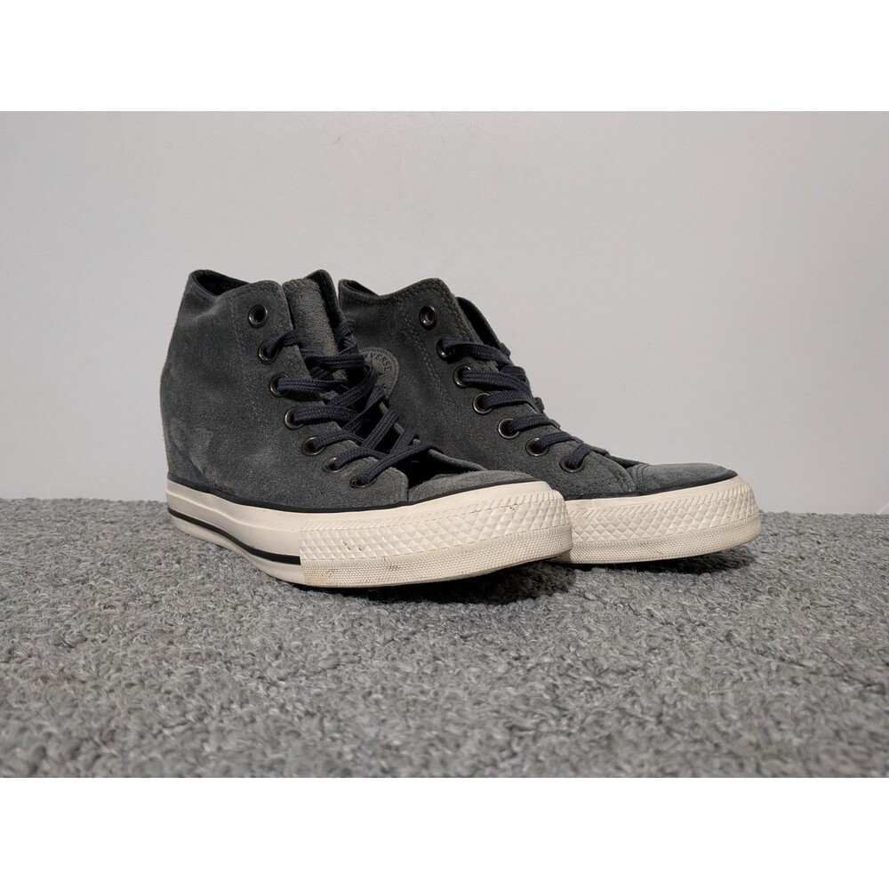 Converse Wedge Sneaker Shoes Womens Size 6 Gray - Picture 3 of 10